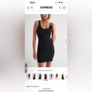 Express Body Contour Scoop Neck Mini Dress With Built-In Shapewear